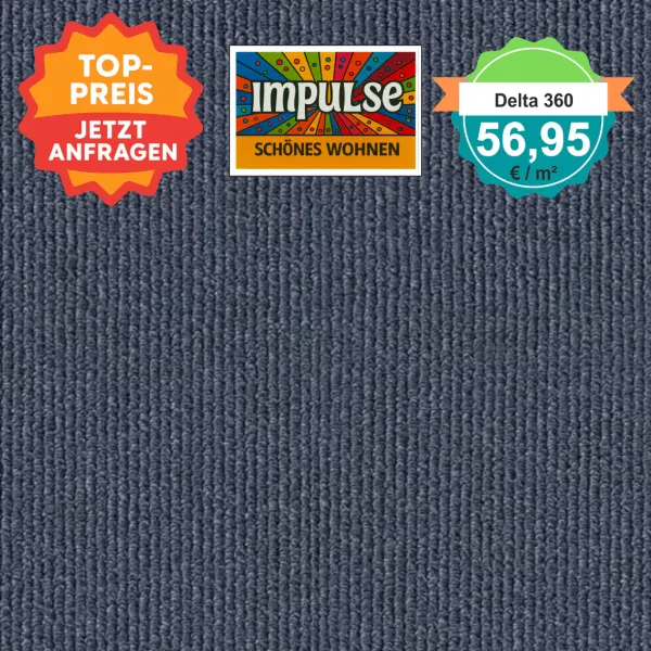 Girloon Delta 360 – robuster Schlingen-Teppichboden in 400 cm Breite